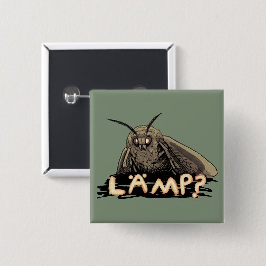 Lamp? Moth Meme Vierkante Button 5,1 Cm (Voorkant /achterkant)