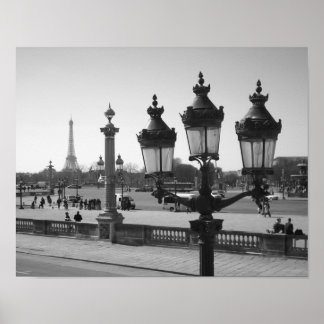 Lamp Post en Eiffel Poster