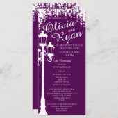 Lamp Post Industrial Glam Sparkle Paarse Programma (Voorkant / Achterkant)