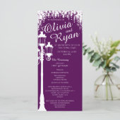 Lamp Post Industrial Glam Sparkle Paarse Programma (Staand voorkant)