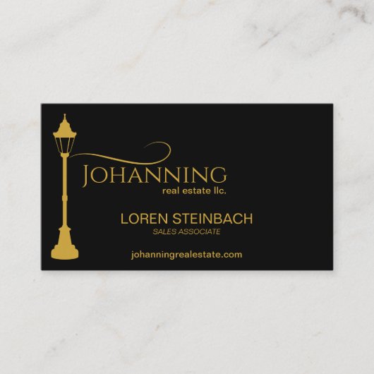 Lamp Post Real Estate Foto Visitekaartje (Voorkant)