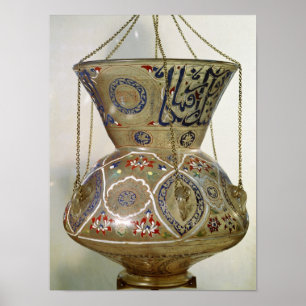 Lamp uit de moskee van Sultan Hasan, Caïro Poster