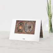 Lampe À Huile De Charbon Occidentale Et Carte À Ro (Dos)