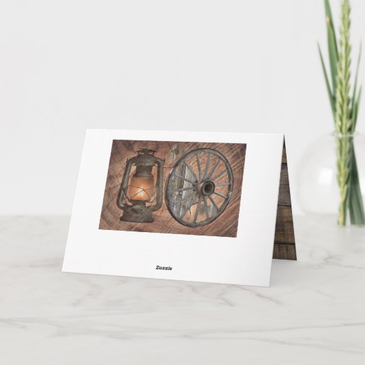 Lampe À Huile De Charbon Occidentale Et Carte À Ro (Dos)