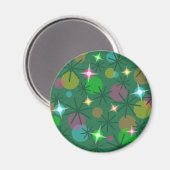 Lampe de Noël à aimants frigo ronde (Recto/Verso)
