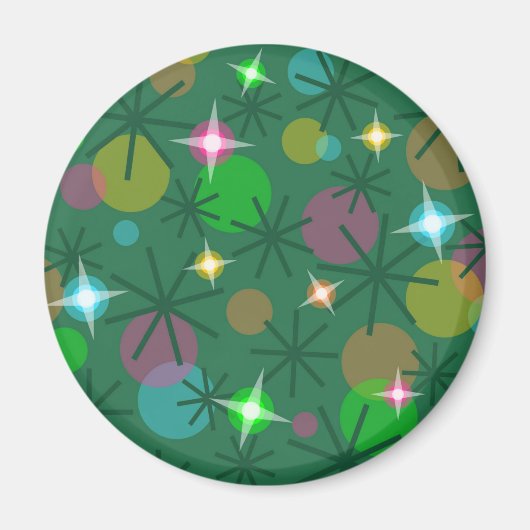 Lampe de Noël à aimants frigo ronde (Devant)