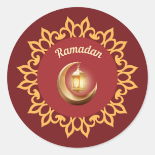 Lampe de Ramadan et croissant autocollant Premium