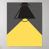 Lampe Minimaliste Moderne Impression d'Art Mural | (Devant)