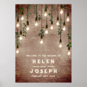 lampen Rustic Brick 20x28 bruiloft Poster (Voorkant)