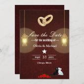 Lampen Save The Date (Voorkant / Achterkant)