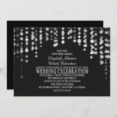 lampes à cordes faire-part de mariage moderne (Devant / Derrière)