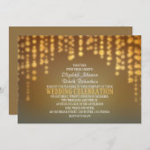 lampes à cordes faire-part de mariage moderne (Devant / Derrière)