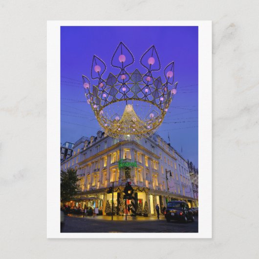 Lampes de Noël, Bond Street, carte postale Londres (Devant)