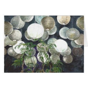 Lampes de papier de riz pendant du plafond - l