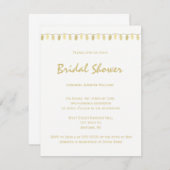 Lampes dorées modernes invitations à la douche nup (Devant / Derrière)