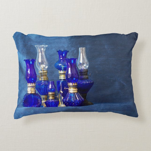 Lampes en verre bleu Coussin d'ascension (Devant)
