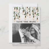 lampjes Botanische White Brick Weddenschap Save The Date (Voorkant)