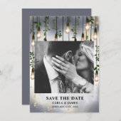  lampjes Waterverf Botanisch sparen de datum Save The Date (Voorkant / Achterkant)