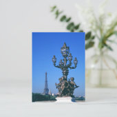 Lamppost op de Pont Alexandre III Bridge en Briefkaart (Staand voorkant)