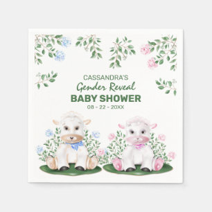 Lams geslacht onthulling baby shower servet