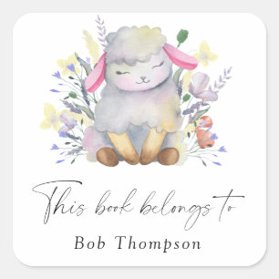 Lamskalf - dit boek is van vierkante sticker
