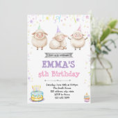 Lamsverjaardag uitnodiging (Staand voorkant)