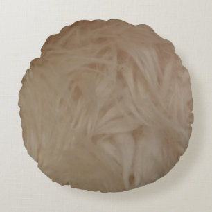 Lamswol, rond kussen