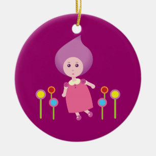 Lana Lea loopt door de bloemen Keramisch Ornament