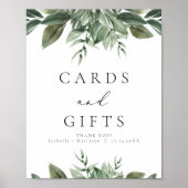 LANA Modern Boho Greenery Kaarten and Gifts Sign Poster (Voorkant)