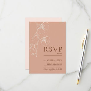 LANA Modern Latté Orchid Carte de réponse RSVP