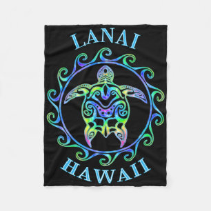 Lanai Hawaï vakantie Kleurrijke Schildpad Fleece Deken