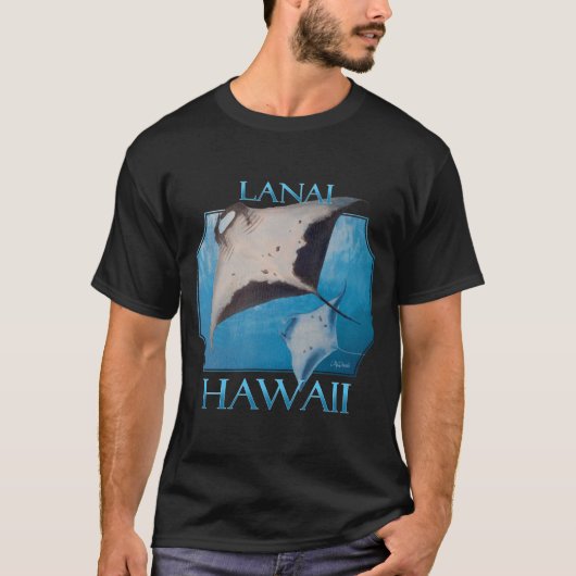 Lanai Hawaii Manta Rays Zee Rays Ocean T-shirt (Voorkant)