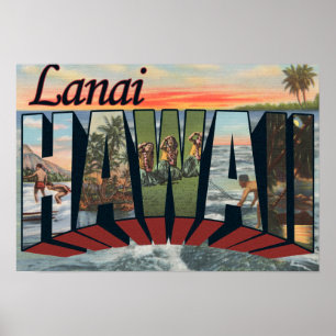 Lanai, HawaiiLarge Letter ScenesLanai, HI Poster