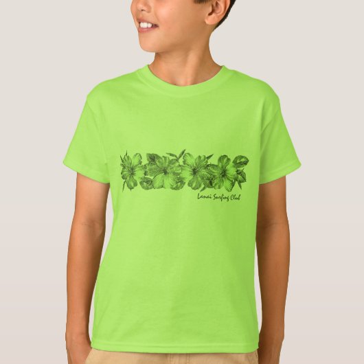 Lanai Surfing Club Hibiscus T-shirt (Voorkant)