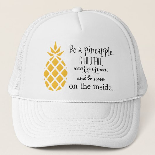 L'ananas soit un ananas indiquant le casquette du (Devant)