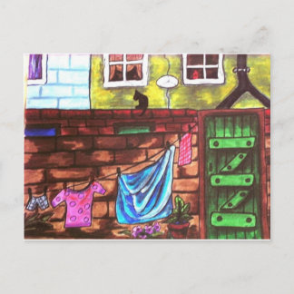 Lancashire Backyard Briefkaart