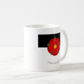 Lancashire Flag Mug - Rose, charbon et coton (Devant droit)