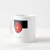 Lancashire Flag Mug - Rose, charbon et coton (Devant gauche)