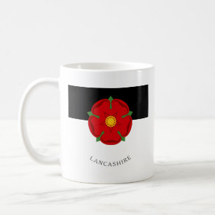 Lancashire Flag Mug - Rose, charbon et coton