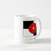 Lancashire Flag Mug - Rose en quartier (Devant droit)
