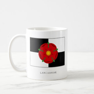 Lancashire Flag Mug - Rose en quartier