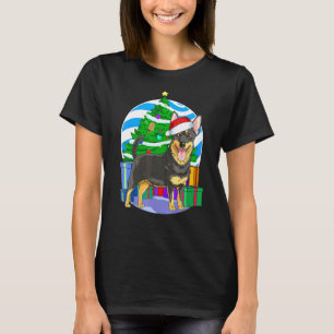 Lancashire Heeler Dog Santa Kerstboom Decor T-shirt