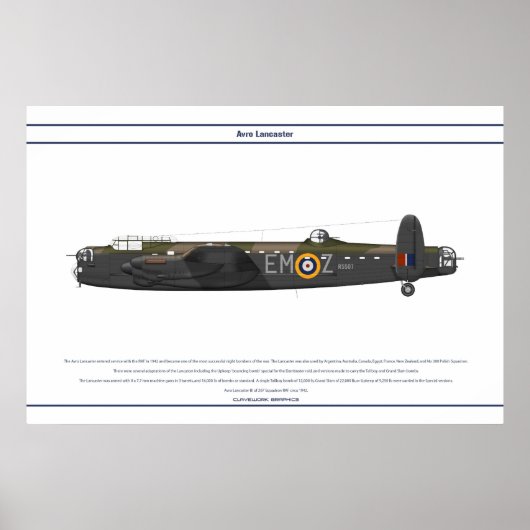 Lancaster BI 207 Squadron Poster (Voorkant)
