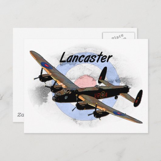 Lancaster Bomber Briefkaart (Voorkant / Achterkant)
