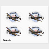 Lancaster Bomber Ovale Sticker (Vel)