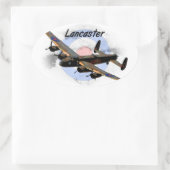 Lancaster Bomber Ovale Sticker (Tas)