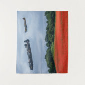 Lancaster Bomber over een papaverveld Wandkleed (Voorkant)