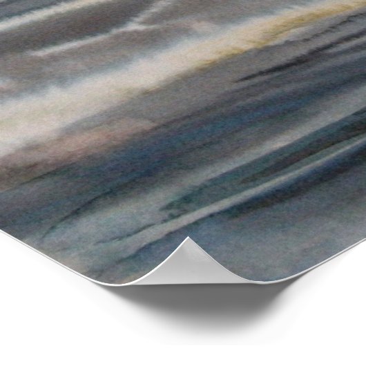 Lancaster-bommenwerper over gebombardeerde U-bootp Poster (Hoek)