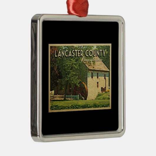Lancaster County Pennsylvania Metalen Ornament (Rechts)