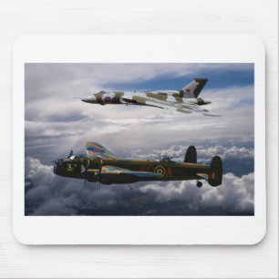 Lancaster en Vulcan XH558 Muismat